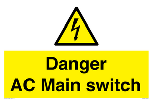 Danger AC Main switch 